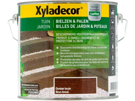 Xyladecor protection du bois billes de jardin & poteaux 2,5l brun foncé 1