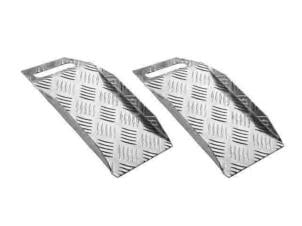 Secucare rampe de seuil réglable en hauteur 0-100 mm portable aluminium 2 pièces