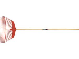 Polet râteau à feuilles 60cm 26 dents + manche en bois 150cm