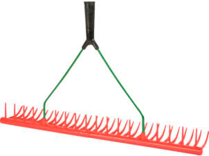 Polet râteau à gazon 64cm 32 dents matière synthétique sans manche