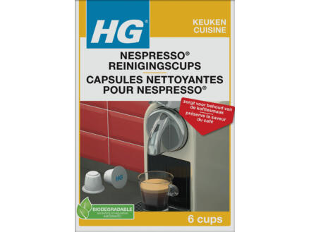 HG reinigingscups voor Nespresso machines 6 cups 1