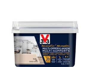 V33 renovatieverf multi-oppervlak zijdeglans 0,5l vlas
