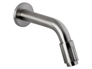 Differnz robinet eau froide mural avec rosace courbé gunmetal