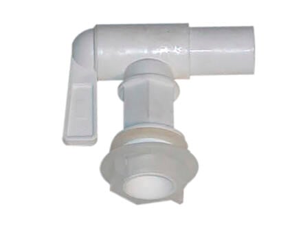 robinet pour récupérateur d'eau de pluie matière synthétique blanc 1