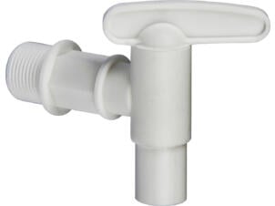 robinet pour récupérateur d'eau de pluie matière synthétique blanc
