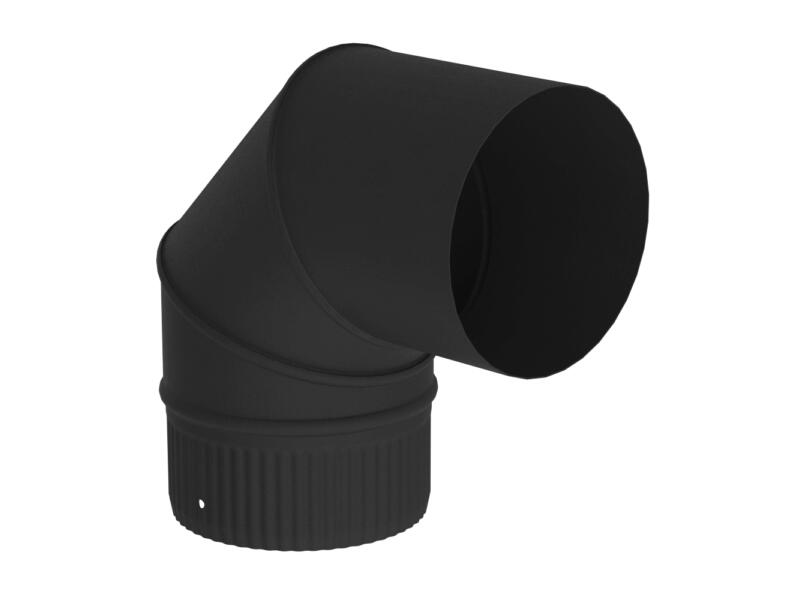 Saninstal Rookafv.bocht 90° 125mm zw
