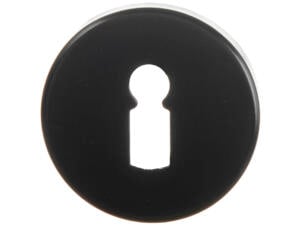 Linea Bertomani rosace serrure de porte aluminium noir 2 pièces