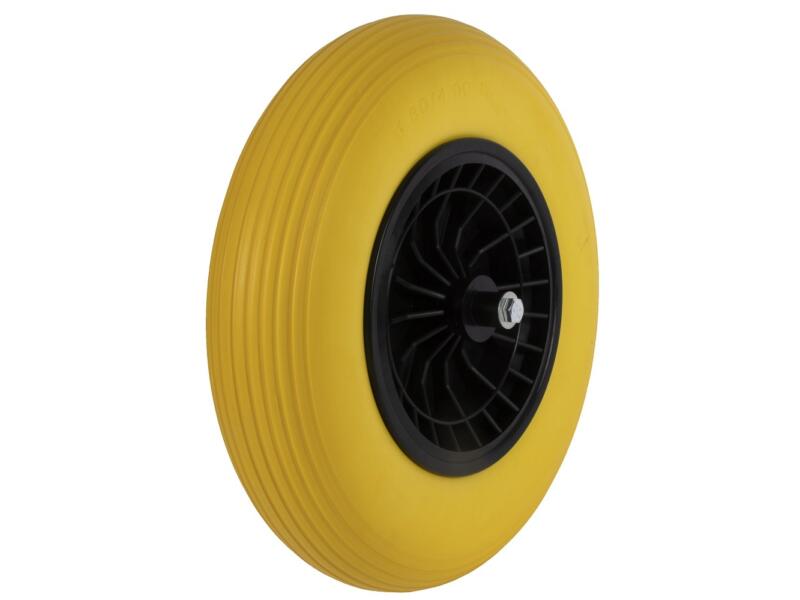 AVR roue de brouette increvable 400mm jaune jante en matière synthétique