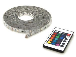 Profile ruban LED RGB 12V 5m + télécommande