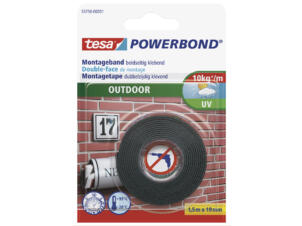 Tesa ruban de montage 1,5m x 19mm gris