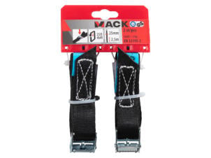 Mack sangle d'arrimage avec boucle 25mm 2,5m 250kg 2 pièces