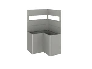 Biohort schutting acrylglas voor moestuinbak L Belvedere Gr. L 100 91cm kwartsgrijs metallic 2 stuks