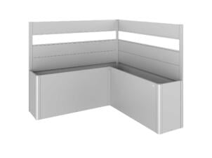 Biohort schutting acrylglas voor moestuinbak L Belvedere Gr. L 200 91cm zilver metallic 2 stuks