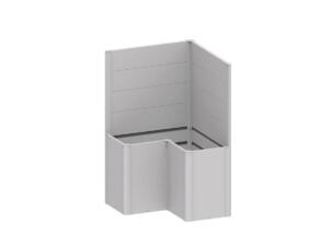 Biohort schutting voor moestuinbak L Belvedere Gr. L 100 91cm zilver metallic 2 stuks