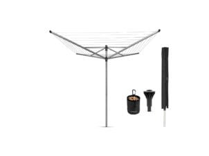 Brabantia séchoir Lift-O-Matic Advance 60m avec ancrage, housse et sac pour pinces à linge