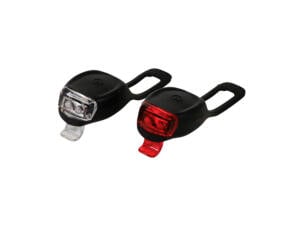Dresco set d'éclairage vélo 4 LED noir