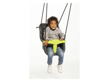 Thermobaby Siège De Balançoire Pour Tout-Petit - Gris - Dès 24 Mois Jusqu'à 30kg - Avec Corde Et Anneaux