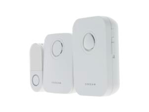 Ceezam sonnette de porte vibration 100m 38 sonneries blanc