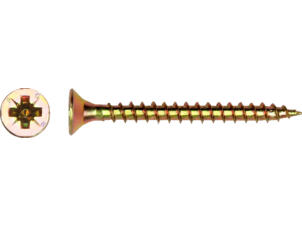 Pgb-fasteners spaanplaatschroeven PZ1 25x3 mm geelverzinkt 200 stuks