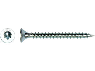 Pgb-fasteners spaanplaatschroeven VZK T-drive/voldraad 4x60 mm verzinkt 200 stuks