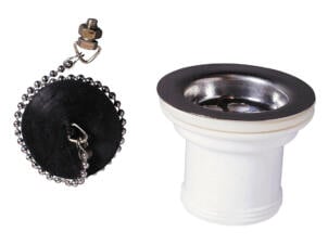 Wirquin spoeltafelplug zonder overloop 50mm inox