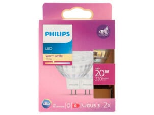 Philips spot LED GU5.3 3W 2 pièces