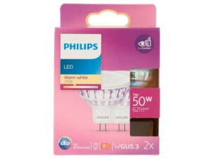Philips spot LED GU5.3 7W 2 pièces