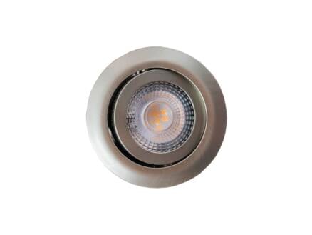 Prolight spot LED encastrable 5W dimmable nickel 3 pièces 1