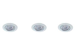 Prolight spot LED encastrable GU10 3W orientable blanc 3 pièces