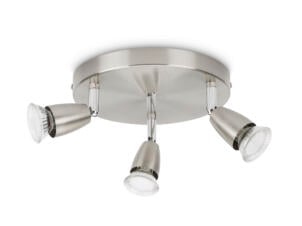 Prolight spot de plafond LED GU10 3x3W nickel