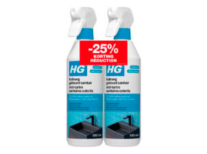 HG spray moussant anti-tartre sanitaires colorés duopack 0,5l