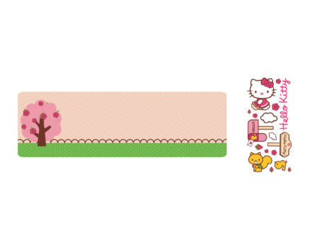 Hello Kitty sticker mural interactif 3D rose 1