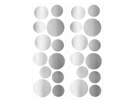 Art for the Home stickers muraux pois argent 1