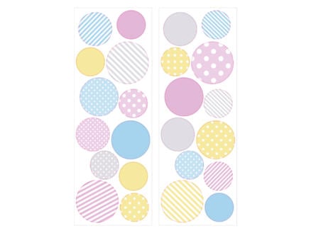Art for the Home stickers muraux pois couleurs pastel