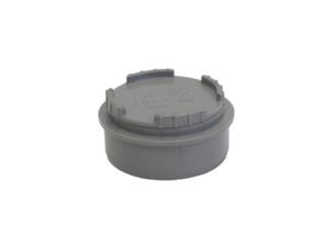 Scala stop met schroef 75mm PVC grijs