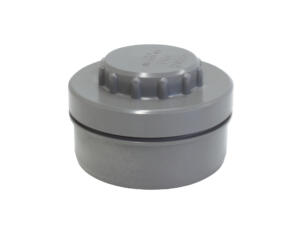 Scala stop met schroef 80mm PVC grijs