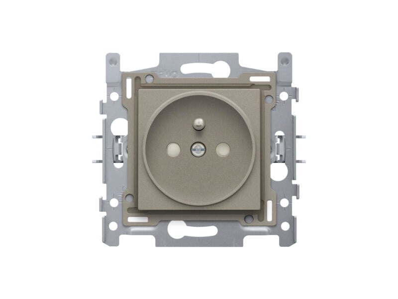 Niko Rond Stopcontact Niko stopcontact 21mm met penaarde Intense bronze | Hubo
