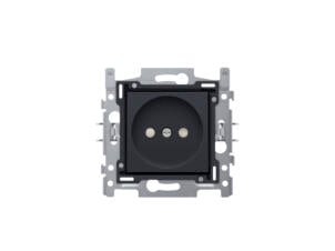 Niko stopcontact 21mm zonder penaarde Intense anthracite