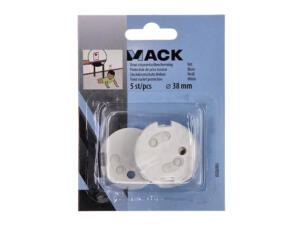 Mack stopcontactbescherming 38mm wit 5 stuks