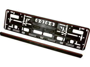 Carpoint support plaque d'immatriculation avec filet rouge