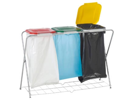 Practo Home support sac-poubelle triple avec grille 1