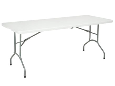 Garden Plus table pliante 180x70x74 cm blanc 1