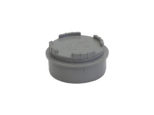 Scala tampon de visite avec couvercle fileté PVC 75mm PVC gris