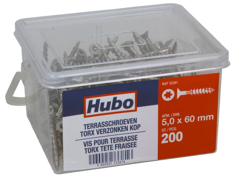 Hubo Hubo terrasschr.5x60mm 200st