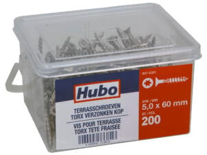 Hubo terrasschroeven TX25 60x5 mm 200 stuks