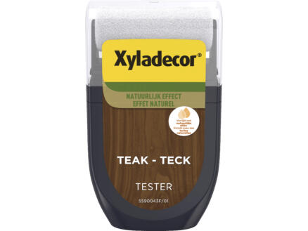 Xyladecor tester houtbeits natuurlijk effect 30ml teak 1