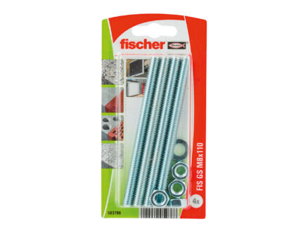 Fischer tige filetée 100x8 mm 4 pièces 1