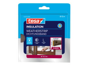 Tesa tochtstrip P 6m 0,9cm bruin