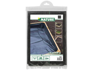 Nature toile de paillage 1,34x1,34 m 100 g/m² noir
