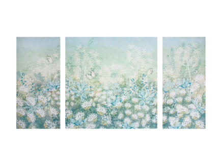 Art for the Home toile imprimée 120x60 cm fleurs des champs 3 panneaux 1